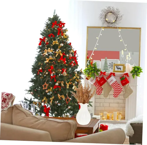 Miniatura 3 de Didiseaon 3 juegos de 2 piezas de arreglos florales artificiales de frutas rojas de Navidad, decoraciones de Navidad, decoración botánica