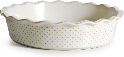 getstar Sartenes de cerámica profundas para tartas, plato de 9 pulgadas para hornear, antiadherente, apto para horno y lavaplatos, plato para quiche