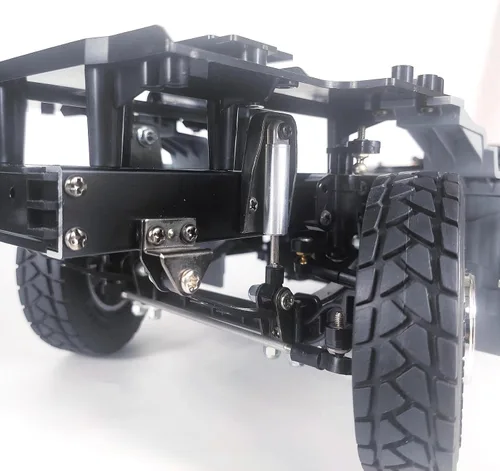 Miniatura 4 de Amortiguador de choque RC para camión RC 1/14 para camión Tamiya Remolque Piezas de actualización Amortiguador de suspensión (plateado)