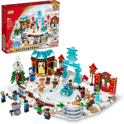 Miniatura 7 de LEGO Kit de construcción del Festival de Hielo Lunar New Year 80109; juguete de regalo para niños de 8 años en adelante; juego de construcción
