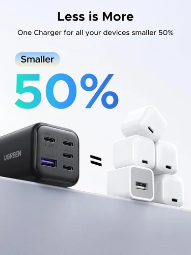 Miniatura 4 de UGREEN Paquete de cargador USB C de 3 puertos de 45 W y cargador USB C de 5 puertos de 45 W y cargadores de pared rápidos de múltiples puertos