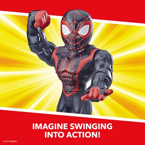 Miniatura 4 de Playskool Heroes Mega Mighties Marvel Super Hero Adventures Web Warriors Paquete de 3, Spider-Man, Kid Arácnido, Rinoceronte de Marvel, figuras