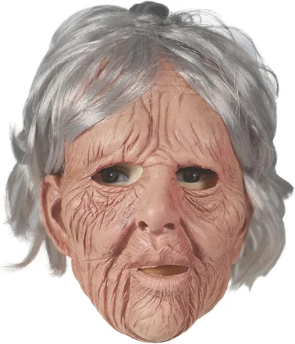Máscara realista de hombre anciano, cubierta facial de Halloween, máscara de látex visible para la cabeza, máscara novedosa para disfraz de fiesta