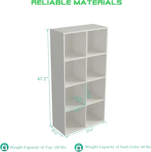 Miniatura 42 de OSCHF - Estantería de almacenamiento de 12 cubos, estantería de madera de 3 niveles con espacios abiertos para el hogar y la oficina, organizador