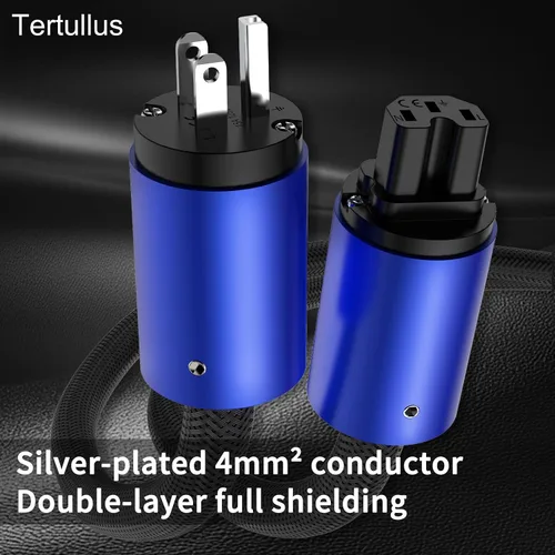Miniatura 4 de Tertullus Cable de alimentación de alta fidelidad, cable de alimentación audiófilo de audio Ac 11AWG 125V 15A con enchufe IEC C15 de EE. UU.