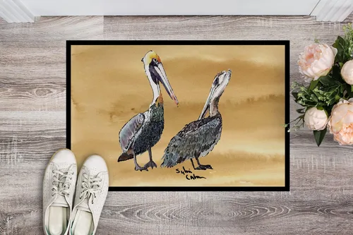 Miniatura 3 de Caroline's Treasures 8408-MAT Pelican - Felpudo de 18 x 27 pulgadas, para interiores y exteriores, para entrada, antideslizante, lavable, de pelo