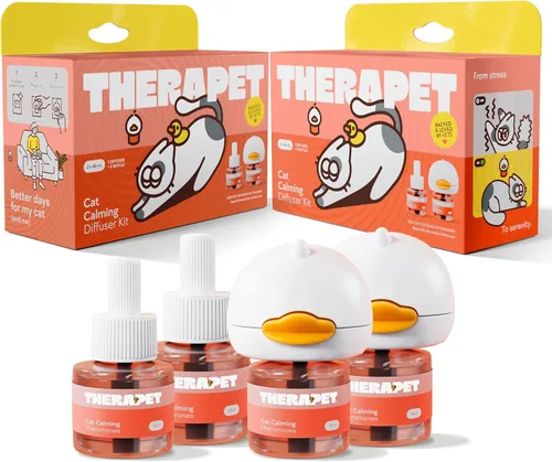 Miniatura 10 de TherapetMD Difusor calmante para gatos de 60 días - Difusor de feromonas para gatos para estrés, pulverización de orina, lucha contra gatos