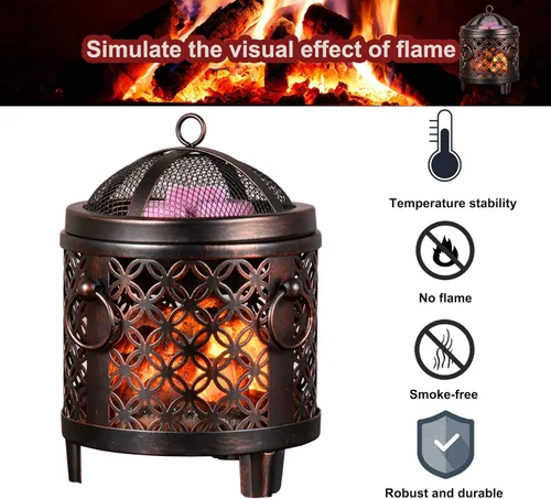 Miniatura 3 de Calentador eléctrico de cera 4 en 1 para chimenea, moneda de cobre vintage, sin llama, para cubos de cera perfumada y aceite de fragancia