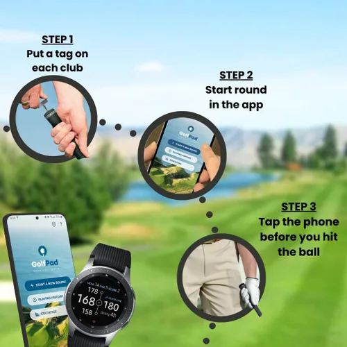 Miniatura 4 de Sistema de análisis de juego y seguimiento en tiempo real de golf, Golf Tags, Negro, Negro