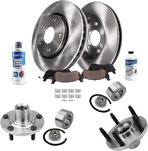 Miniatura 96 de Detroit Axle - 4 rotores de freno para Ford 2012 2013 2014 F-150 Lobo, repuesto de rotores de freno de disco: rotor delantero de 13.78 pulgadas
