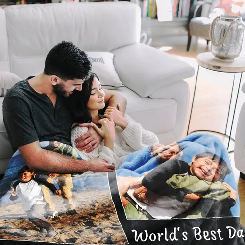 Miniatura 3 de Mantas personalizadas con fotos, mantas personalizadas de franela con imagen, manta de fotos personalizada, regalos para novio, novia, cumpleaños, 4