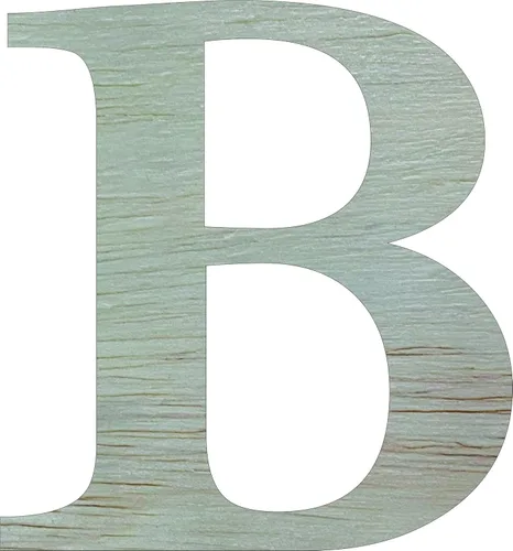 Letras de madera para colgar en la pared de 15 pulgadas B Times New Roman Font, decoración de madera DIY Shape Letter, encantador cuarto de bebé sin