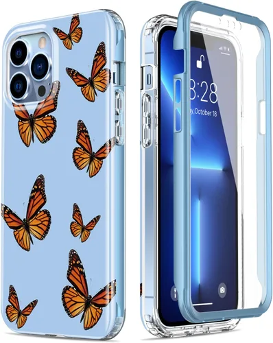 Miniatura 40 de Esdot Funda protectora para iPhone 13 Mini con protector de pantalla integrado, protección de grado militar con diseños de moda para mujeres