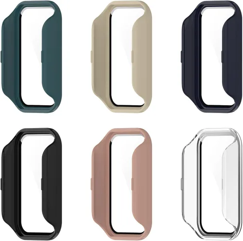 TenCloud Protector de pantalla compatible con Xiaomi Mi Redmi Smart Band 2 Funda Smartwatch Accesorios Cubierta Protección completa (6 colores)
