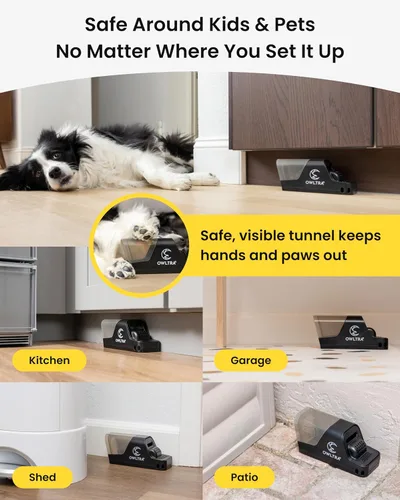 Miniatura 7 de OWLTRA Trampa para ratas de plástico extra grande para interiores y exteriores, 2 unidades, trampa instantánea para matar roedores con entrada