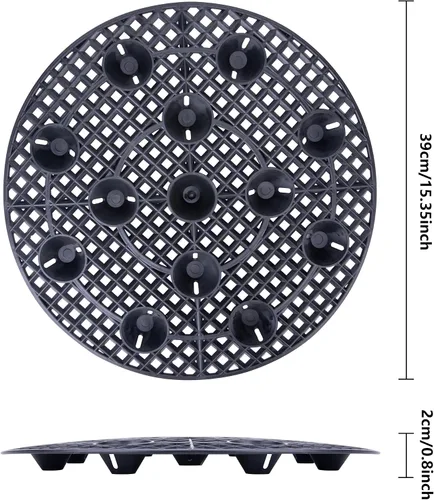Miniatura 2 de Paquete de 6 elevadores grandes de 15 pulgadas para macetas, soportes resistentes para plantas, platillo para evitar la pudrición y daños en patio