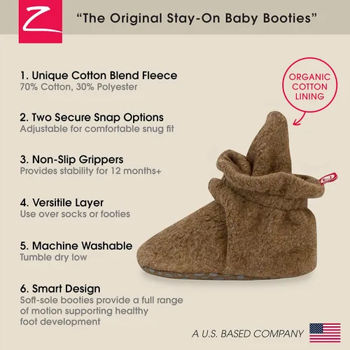 Miniatura 3 de Zutano Unisex Fleece Baby Booties, Soft Sole and Non Slip Stay On Slipper Socks for InfantToddler, Girls, Boys 3-24 Months