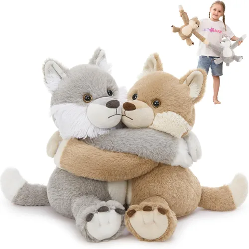 Miniatura 11 de MorisMos Dúo de Animales de Peluche de Leopardo, Congelables y Aptos para Microondas, Juguete de Leopardo de Brazos Largos para Abrazar, Almohadilla