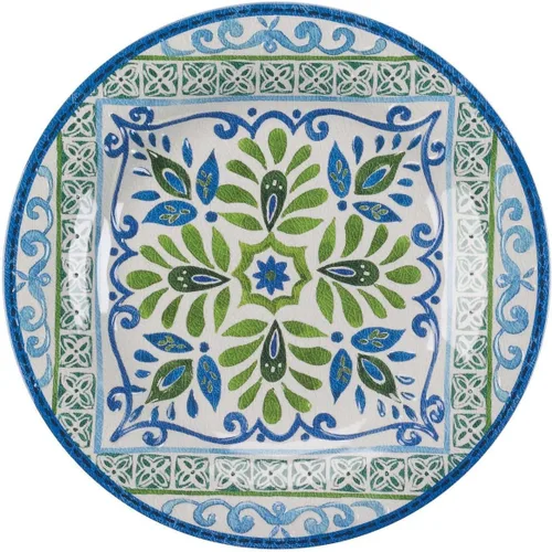 Miniatura 3 de Juego de vajilla de melamina de 12 piezas (azul y verde) - Adecuado para interiores y exteriores