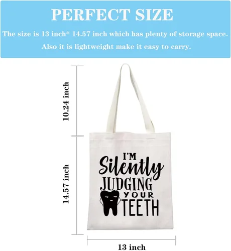 Miniatura 3 de Regalo para dentistas, regalo para higienista dental, regalo para asistente dental, estoy juzgando silenciosamente tus dientes con cremallera