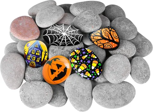 Miniatura 23 de Rocas de río para pintar 12 piezas, rocas grandes de 3.5 a 5 pulgadas, piedras lisas planas para pintar, rocas de manualidades para pintar