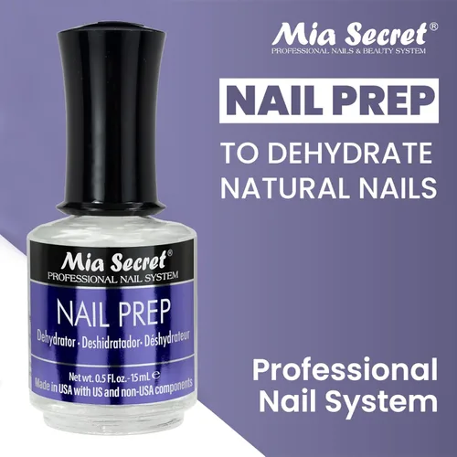 Miniatura 2 de Mia Secret 15 ml Deshidratador y base de uñas, kit de preparación natural sin ácidos, deshidratador y base de unión, suministros para uñas acrílicas