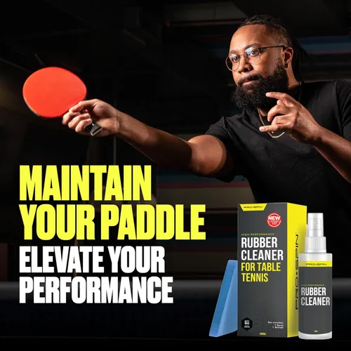 Miniatura 8 de Kit de limpieza de goma para tenis de mesa PRO-SPIN - Limpiador de pala de ping pong Incluye limpiador de goma de 200ml y esponja Elimina