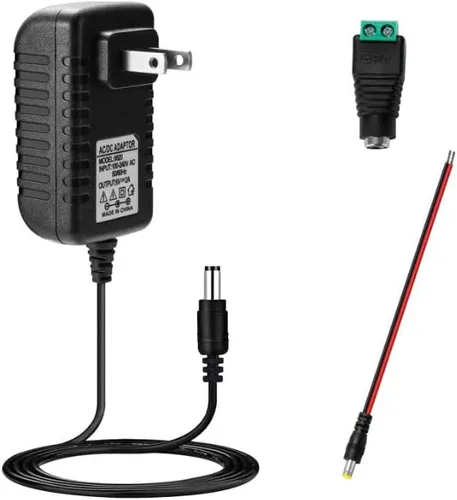 Adaptador de CA/CC 6V 2A 1.5A 1A 0.5A Adaptador de alimentación Cable de alimentación 12W 100-240V 50-60Hz con enchufe de CC de 0.217 x 0.098 in