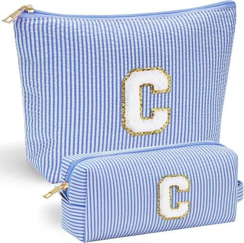 Miniatura 172 de YOOLIFE Regalos del Día de la Madre para mujeres, bolsa de maquillaje con inicial, bolsa de cosméticos, bolsa de maquillaje de viaje, regalos Rosado