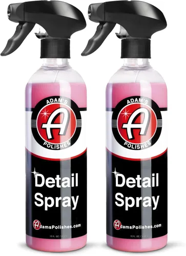 Adam's - Spray para detalles (2 unidades) - Spray de detallado rápido sin agua para detalles de automóviles, lavado, pulido y barnizado de vehículos