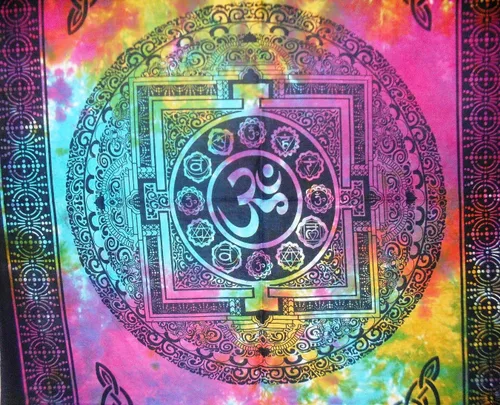 Miniatura 2 de Traditional Jaipur Om - Póster artístico para pared, tapiz hippie, decoración de dormitorio indio, arte de pared bohemio, colgante de pared