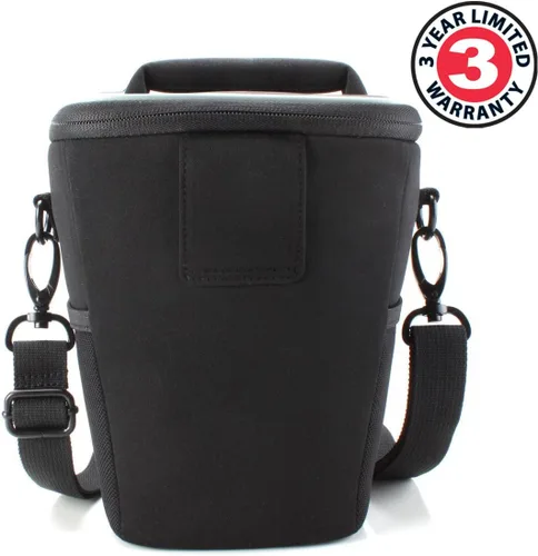 Miniatura 7 de USA GEAR Bolsa compacta para guardar cámara con cobertor para lluvia y correa para hombro
