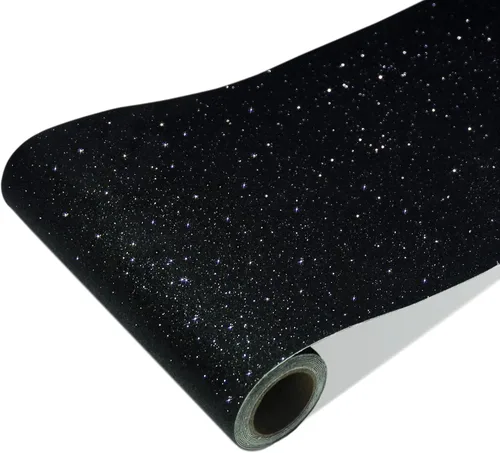 Miniatura 15 de CRE8TIVE Borde de Papel Tapiz Azul con Purpurina de Tela Papel Tapiz con Purpurina Pegar y Despegar Removible Autoadhesivo Borde de Papel Tapiz Azul