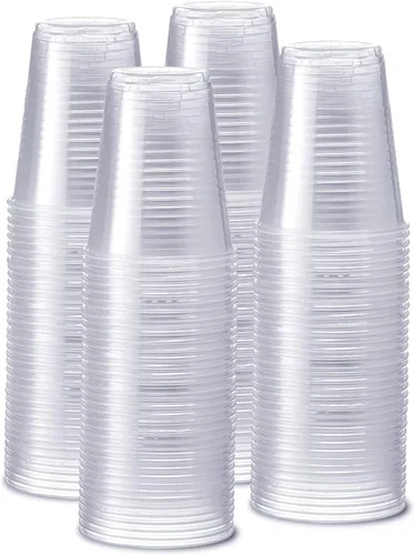 GUSTO Vasos de plástico transparente [12 onzas – 240 unidades] Vasos desechables para bebidas frías para fiestas, eventos y uso diario,