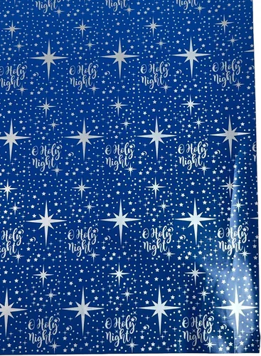 Miniatura 5 de Religious Wrappers Papel de regalo religioso de doble cara de Navidad azul y plateado, papel festivo de 100 pies cuadrados para vacaciones, hermoso