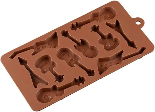 Miniatura 5 de Cabilock Moldes de guitarra para pasteles de chocolate, moldes para hornear, moldes de chocolate, moldes de chocolate, moldes para bajos, moldes