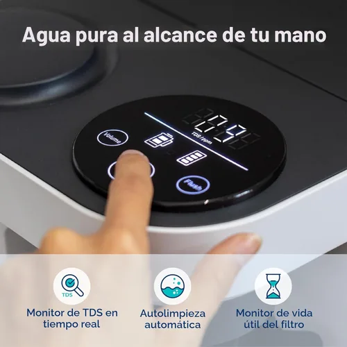 Miniatura 4 de Bluevua RO100ROPOT-LITE Sistema de filtro de agua de ósmosis inversa para mostrador, purificación de 5 etapas, proporción de puro a drenaje de 3:1