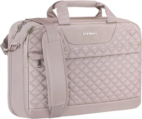 Miniatura 7 de EMPSIGN - Bolsa para laptop de 17.3 pulgadas, maletín de gran capacidad y expansible para viajes, para mujeres y hombres, bolsa de negocios