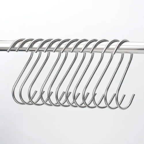 Miniatura 5 de YANGQIHOME 6 piezas, ganchos en forma de S de latón, perchas de toallas de ropa para abrigos, ollas de cocina, sartenes y tazas de café, ganchos oro