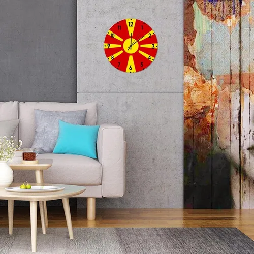 Miniatura 621 de Cheyan Reloj de pared con bandera de Canadá de 12 pulgadas, silencioso, sin tictac, de PVC, funciona con pilas, reloj redondo decorativo, regalo