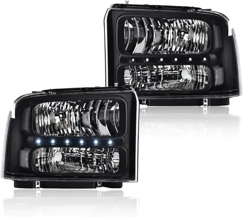 Miniatura 33 de G-PLUS Faros delanteros delanteros para Ford F250 F350 F450 F550 Super Duty 1999-2004; compatible con Ford Excursion 2000-2004 lente transparente