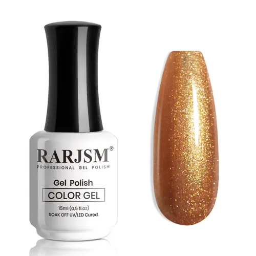 Miniatura 42 de RARJSM Esmalte de Uñas en Gel Rosa con Purpurina Nude, Rosa Brillante con Pigmento Dorado Brillante, Esmalte de Uñas en Gel Gelatinoso Transparente