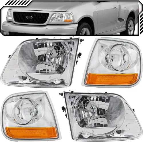 Miniatura 2 de EPIC LIGHTING Faros halógenos tipo OE compatibles con FOR.D 01-03 F-150 97-99 F-250 LIGHTNING