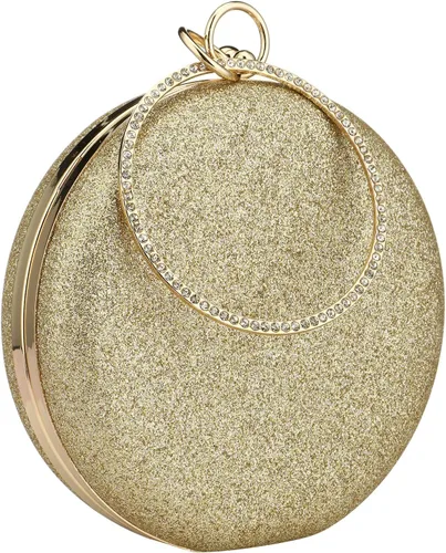Miniatura 6 de Gets Bolso de mano con asa superior para mujer, con anillo circular de diamantes de imitación