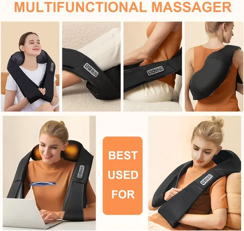Miniatura 5 de Regalos de Elefante Blanco para Adultos, Masajeador de Cuello, Regalos de Navidad para Mujeres y Hombres - Masajeador Shiatsu de Espalda y Cuello