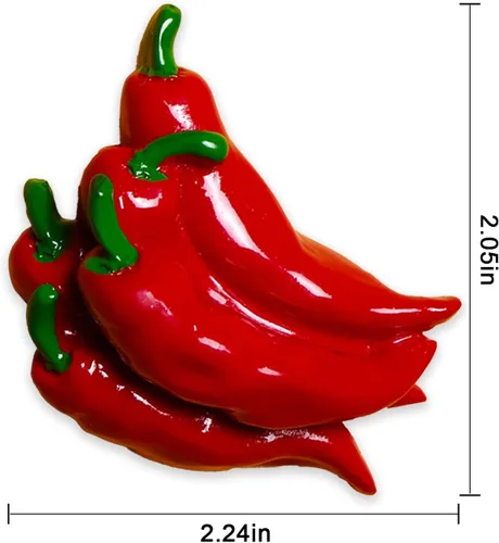 Miniatura 2 de Imán para refrigerador de frutas y verduras, 1 juego de resina 3D para refrigerador, bonita decoración para el hogar, cocina, oficina, pizarra