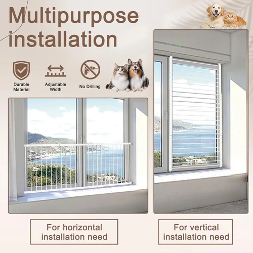 Miniatura 5 de Fairy Baby Protectores de ventana para niños y niños, ajustable de 36.3 a 61.4 pulgadas, protector de ventana de seguridad para niños que evita