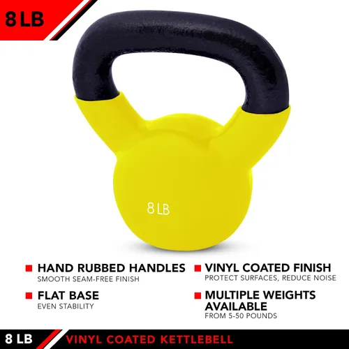 Miniatura 3 de JFIT Kettlebell Weights Vinyl Coated Iron