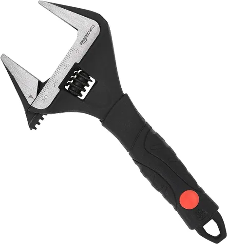 Miniatura 8 de Amazon Basics Llave ajustable de fontanería de 4 piezas con agarre suave, boca ancha, incluye: 6 pulgadas (5.906 in), 8 pulgadas (7.874 in), 10