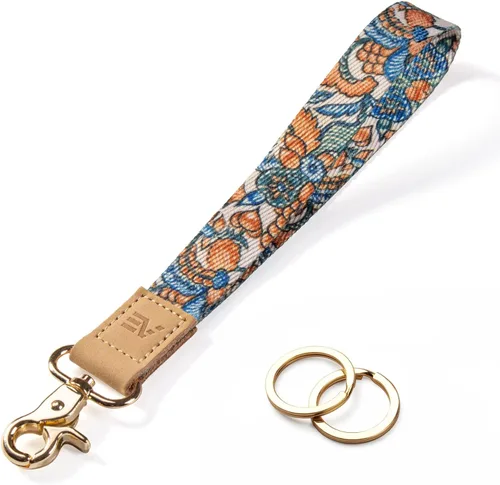 Miniatura 30 de EcoVision - Llaveros lindos con correa para llaves, llavero de muñeca para mujer, correa de insignia con 2 argollas para llaves
